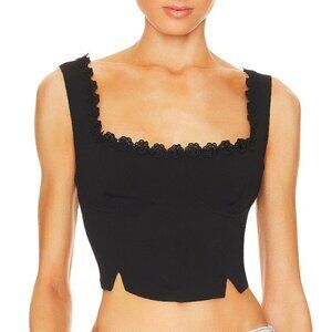 GUIZIO Taffeta Bustier Top